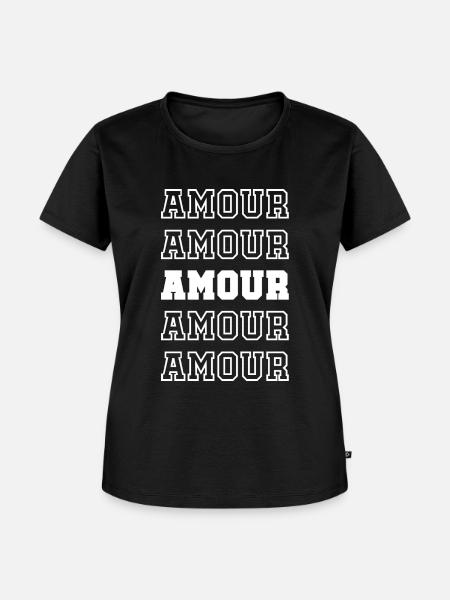 LIEBE - Frauen Premium Bio T-Shirt - Schwarz