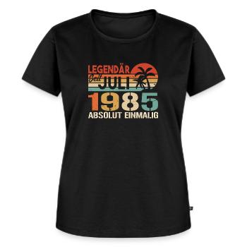1985 Juli Geboren im Juli 1985 - Frauen Premium Bio T-Shirt - Schwarz - Vorne - Selfina (174cm)