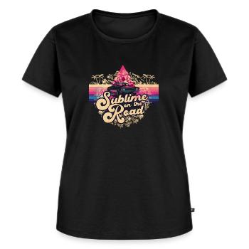 Kalifornien auf der Straße - Frauen Premium Bio T-Shirt - Schwarz - Vorne - Selfina (174cm)