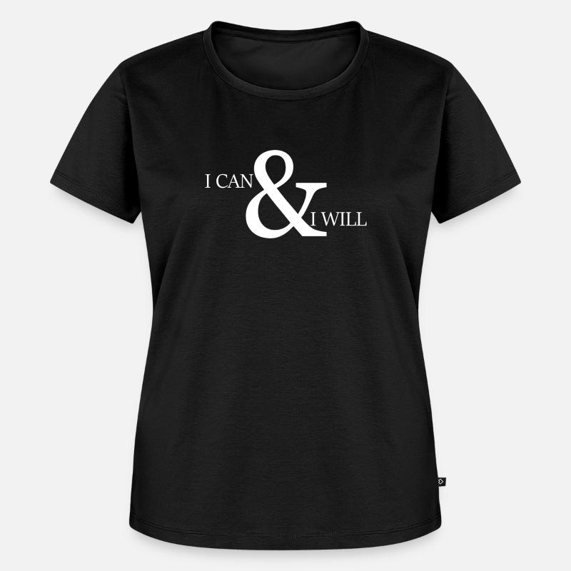 Unstoppable Determination: I Can & I Will (White) - Women's Premium Organic T-shirt - black