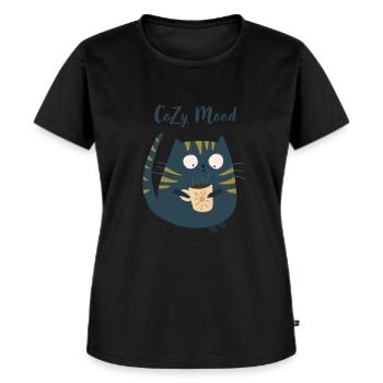 AMBIANCE COSY - T-shirt Premium bio Femme - noir - Devant - Selfina (174cm)