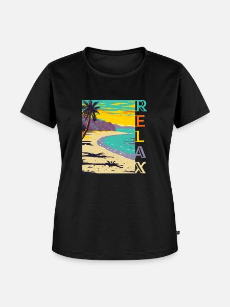 Entspannen - Frauen Premium Bio T-Shirt - Schwarz