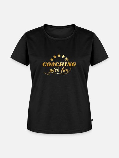 coaching with fun - Frauen Premium Bio T-Shirt - Schwarz
