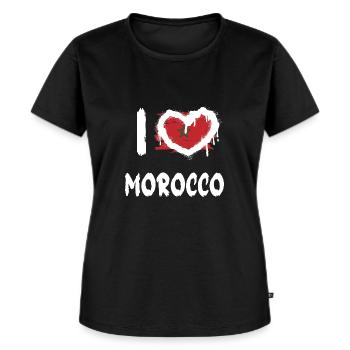 I love Morocco / I love Morocco Country Countries - Women's Premium Organic T-shirt - black - Front - Selfina (174cm)