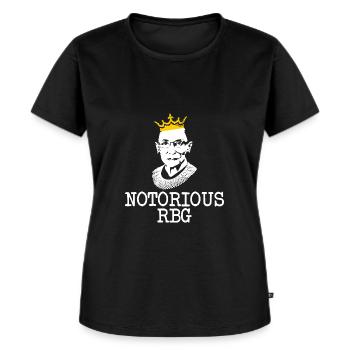 Notorious RBG Feministisches Geschenk - Frauen Premium Bio T-Shirt - Schwarz - Vorne - Selfina (174cm)
