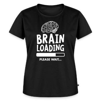 Brain Loading - Please Wait - T-shirt Premium bio Femme - noir - Devant - Selfina (174cm)