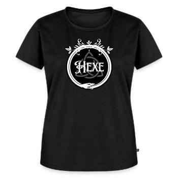 Hexe - Frauen Premium Bio T-Shirt - Schwarz - Vorne - Selfina (174cm)
