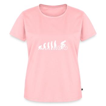 Bicycle - Evolution from prehistoric man to cyclist - Women's Premium Organic T-shirt - rose - Front - AI Model Female 172 dark (172cm)