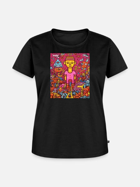 STREET ART FANTASIE - Frauen Premium Bio T-Shirt - Schwarz