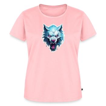 Wolf - Illustration - Frauen Premium Bio T-Shirt - Rosa - Vorne - AI Model Female 172 dark (172cm)