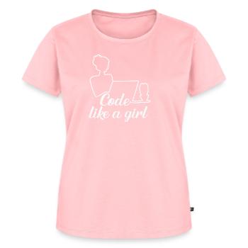 Code like a Girl pour Programmer Woman Girls - T-shirt Premium bio Femme - rose - Devant - AI Model Female 172 dark (172cm)