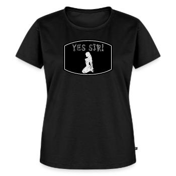 BDSM Yes Sir Bondage Ties Sub Kinbaku Fetish - Women's Premium Organic T-shirt - black - Front - Selfina (174cm)