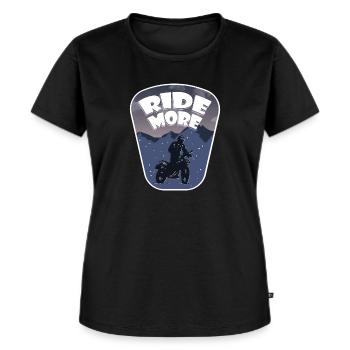 Ride More - Motorcycle - Women's Premium Organic T-shirt - black - Front - Selfina (174cm)