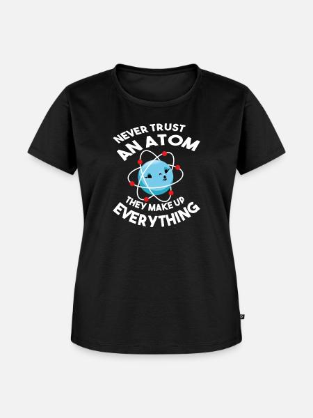 Atom - Frauen Premium Bio T-Shirt - Schwarz