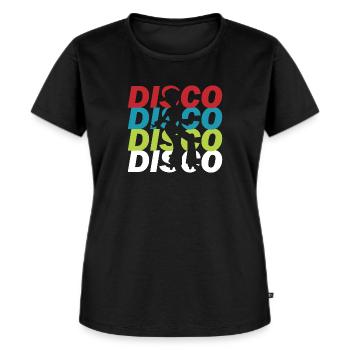 Disco Discothek - Frauen Premium Bio T-Shirt - Schwarz - Vorne - Selfina (174cm)
