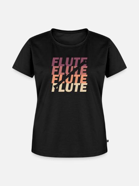 Flöte - Frauen Premium Bio T-Shirt - Schwarz