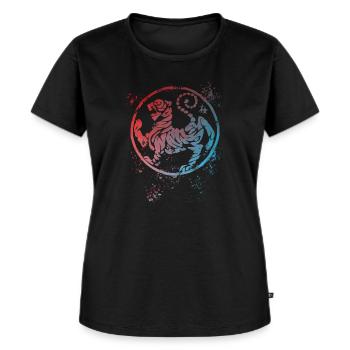 Shotokan Tiger pixelart - Women's Premium Organic T-shirt - black - Front - Selfina (174cm)