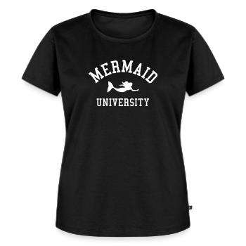 Mermaid University - Women's Premium Organic T-shirt - black - Front - Selfina (174cm)