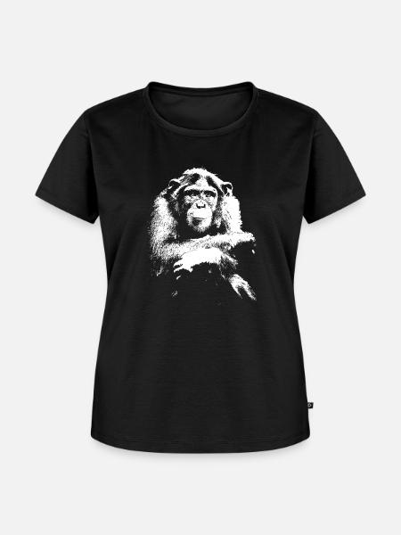 Schimpanse - Chimp - Chimpanzee - Frauen Premium Bio T-Shirt - Schwarz