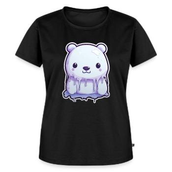 Süßer Eisbär Eis - Frauen Premium Bio T-Shirt - Schwarz - Vorne - Selfina (174cm)