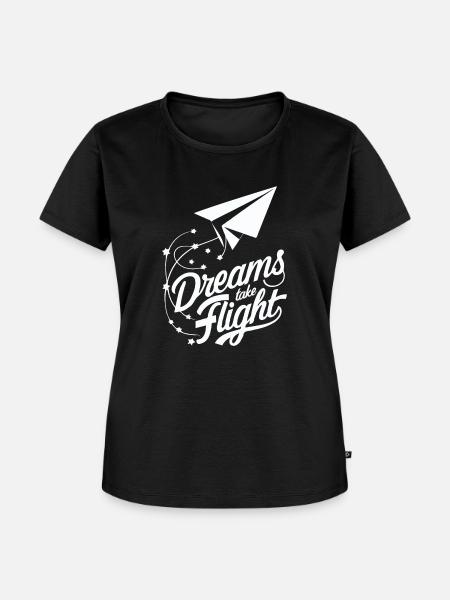 Dreams Take Flight - Frauen Premium Bio T-Shirt - Schwarz