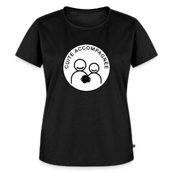 Cuite Accompagnée : Humour pour Conducteur imbibés - T-shirt Premium bio Femme - noir - Devant - Selfina (174cm)
