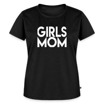 Girls Mom - Frauen Premium Bio T-Shirt - Schwarz - Vorne - Selfina (174cm)