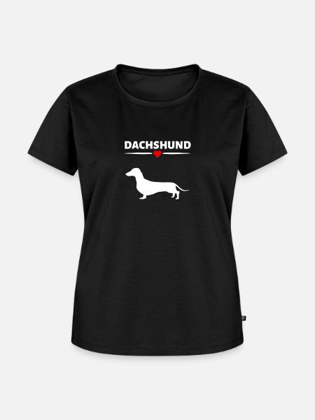 Dachshund - Frauen Premium Bio T-Shirt - Schwarz