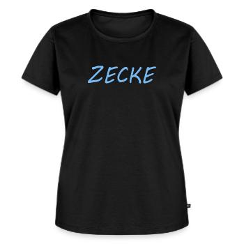 ZECKE - Frauen Premium Bio T-Shirt - Schwarz - Vorne - Selfina (174cm)
