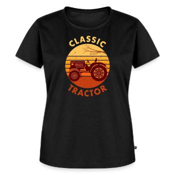 Tracteur Tracteur Tracteur Classic Tractor Gift - T-shirt Premium bio Femme - noir - Devant - Selfina (174cm)
