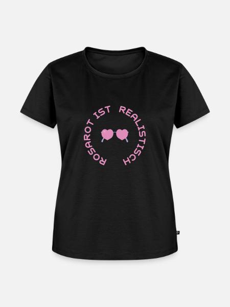 ROSAROT IST REALISTISCH - Frauen Premium Bio T-Shirt - Schwarz
