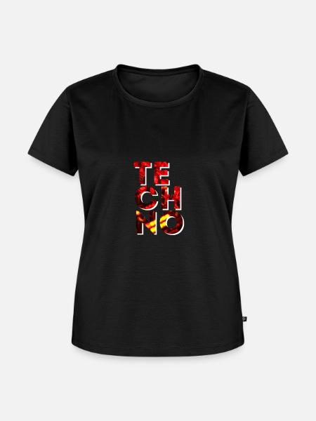 TECHNO - Frauen Premium Bio T-Shirt - Schwarz
