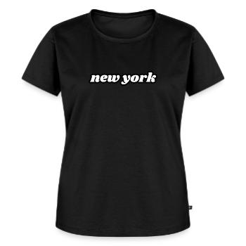 New York - Frauen Premium Bio T-Shirt - Schwarz - Vorne - Selfina (174cm)