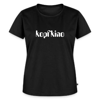 Kopfkino- head cinema - Kino im Kopf - Frauen Premium Bio T-Shirt - Schwarz - Vorne - Selfina (174cm)