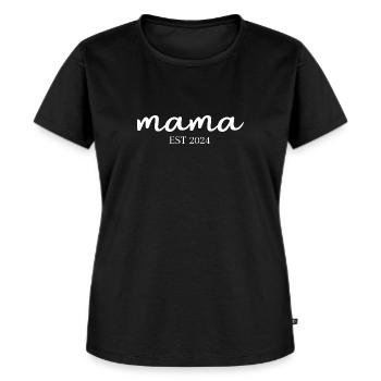 mama est 2024 - Frauen Premium Bio T-Shirt - Schwarz - Vorne - Selfina (174cm)