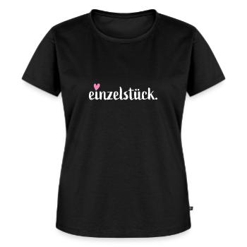 Einzelstück ❤️ Valentinstag - Frauen Premium Bio T-Shirt - Schwarz - Vorne - Selfina (174cm)