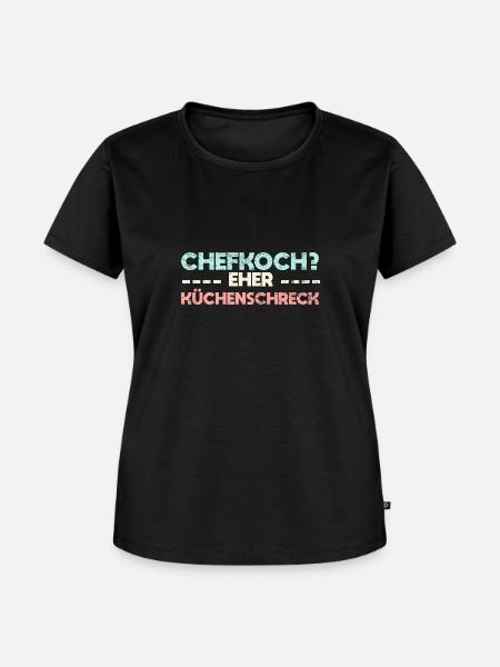 Chefkoch? Eher Küchenschreck - Frauen Premium Bio T-Shirt - Schwarz