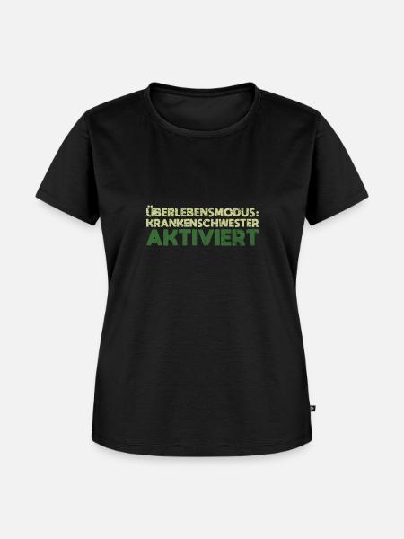 Überlebensmodus: Krankenschwester Aktiviert - Frauen Premium Bio T-Shirt - Schwarz