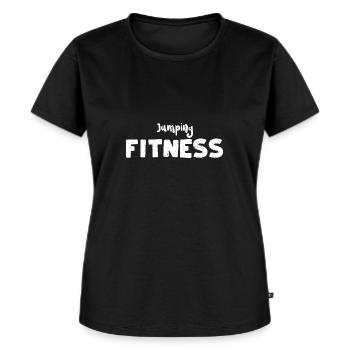 Jumping Fitness - Workout - Frauen Premium Bio T-Shirt - Schwarz - Vorne - Selfina (174cm)