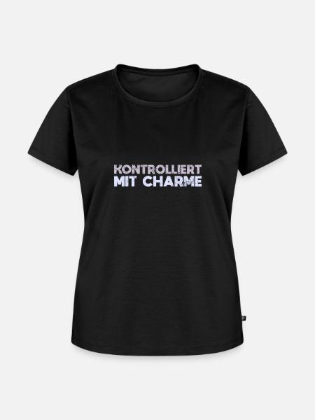 Kontrolliert Mit Charme - Frauen Premium Bio T-Shirt - Schwarz