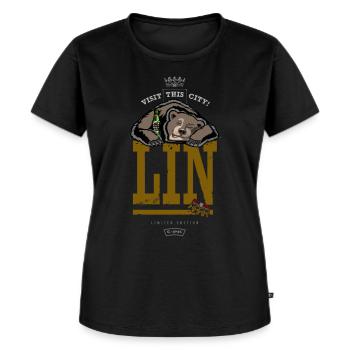 C-PK · BERLIN - BEAR, PARTY AND EVENT - Women's Premium Organic T-shirt - black - Front - Selfina (174cm)