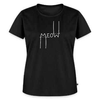 Miaou! - T-shirt Premium bio Femme - noir - Devant - Selfina (174cm)