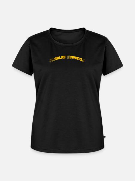 spanisch sprechen - Frauen Premium Bio T-Shirt - Schwarz