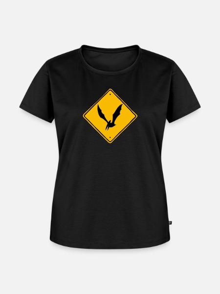Vorsicht Pterodactylus - Frauen Premium Bio T-Shirt - Schwarz