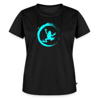 Frosch - Frauen Premium Bio T-Shirt - Schwarz - Vorne - Selfina (174cm)