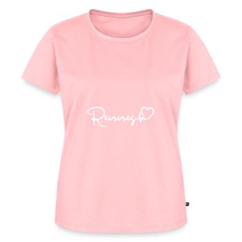 Rennes Heartbeat France Ville Rennes - T-shirt Premium bio Femme - rose - Devant - AI Model Female 172 dark (172cm)