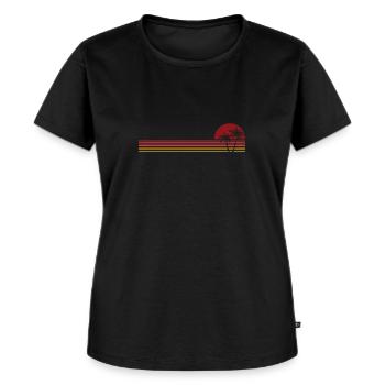 Sonnenuntergang - Frauen Premium Bio T-Shirt - Schwarz - Vorne - Selfina (174cm)
