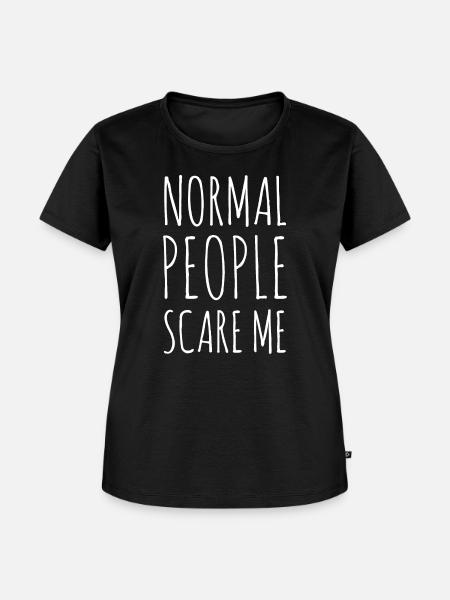 Normale Menschen - Frauen Premium Bio T-Shirt - Schwarz