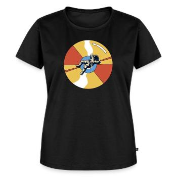 Astronaut - Frauen Premium Bio T-Shirt - Schwarz - Vorne - Selfina (174cm)