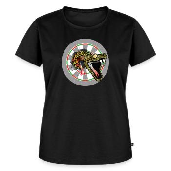 Dartboard mit Schlange - Frauen Premium Bio T-Shirt - Schwarz - Vorne - Selfina (174cm)